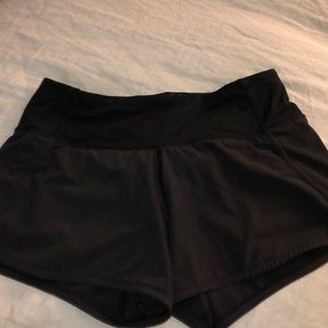 black Lululemon shorts
